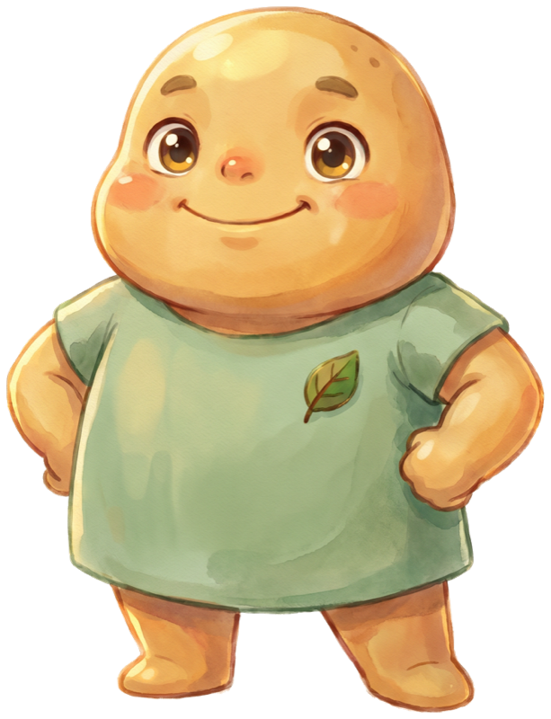 Mr. Chud reimagined in a soft Ghibli-style painterly art style